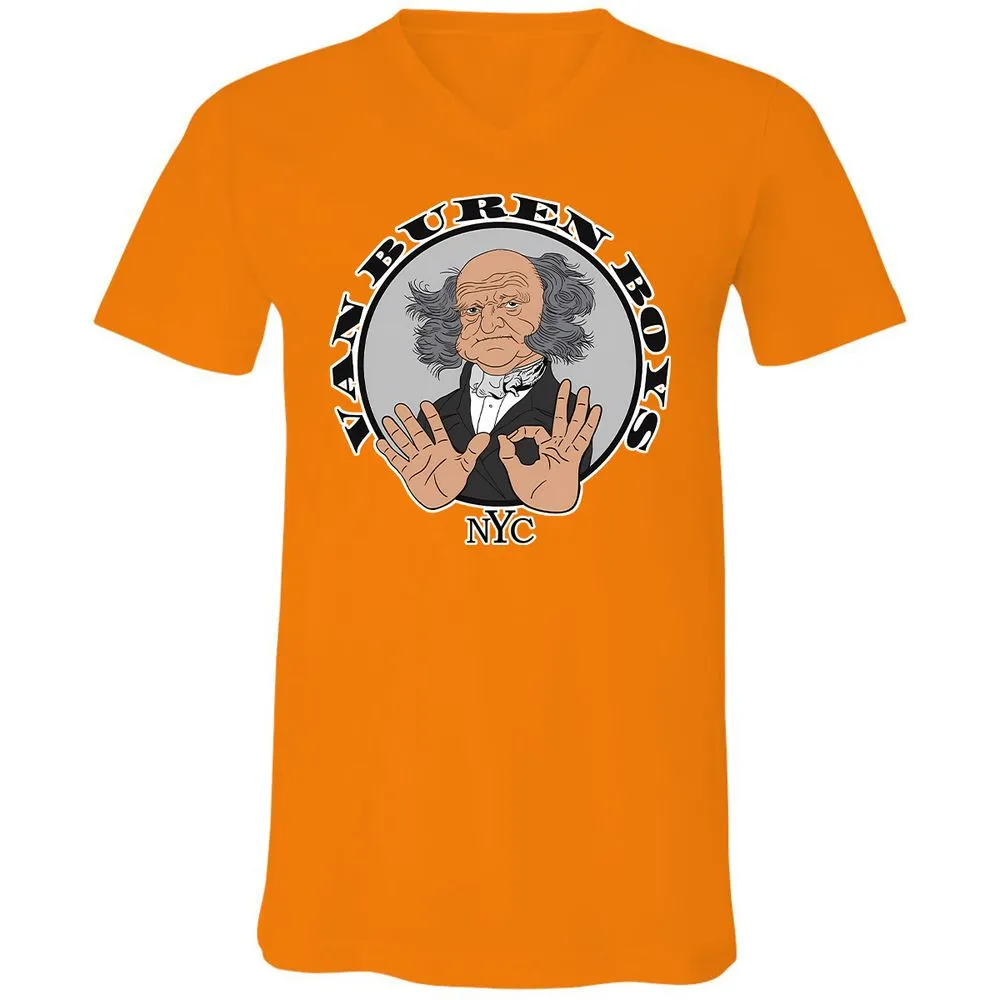 Unisex V-Neck T-Shirt - NEKEJSL3 - Orange - 11
