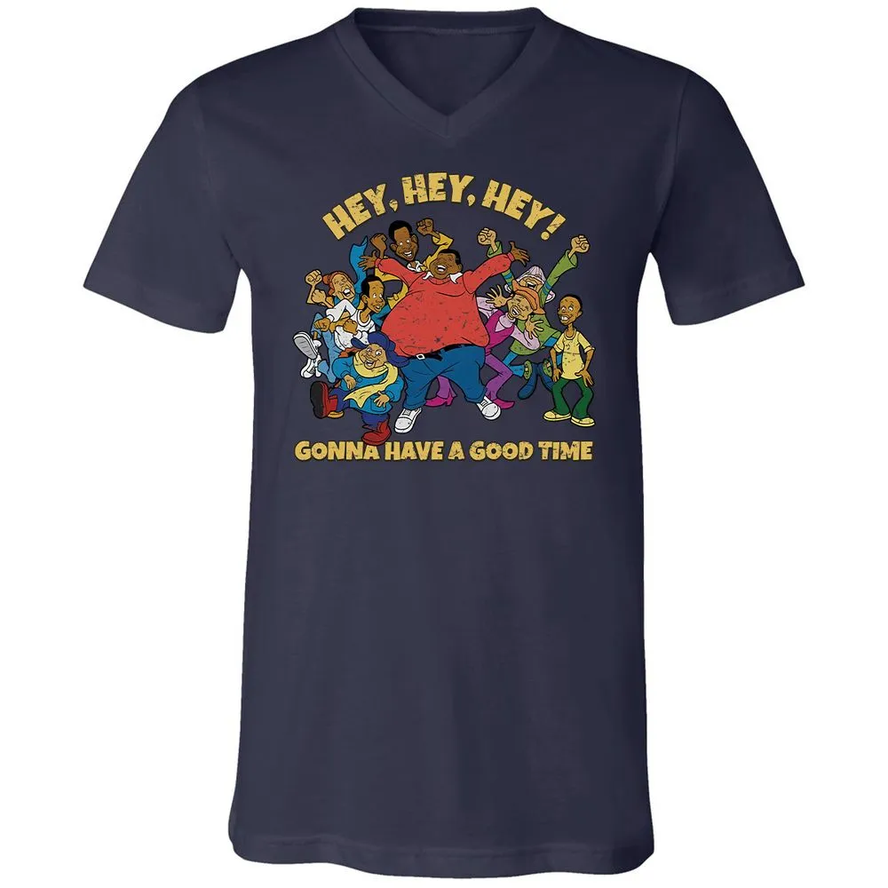 Unisex V-Neck T-Shirt - F5NE3V8L - Navy - 2