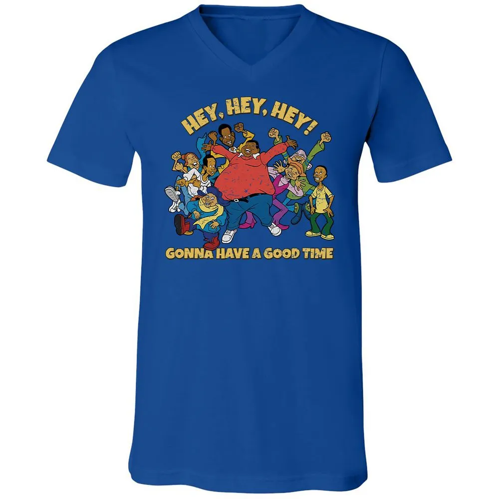 Unisex V-Neck T-Shirt - F5NE3V8L - True Royal - 4