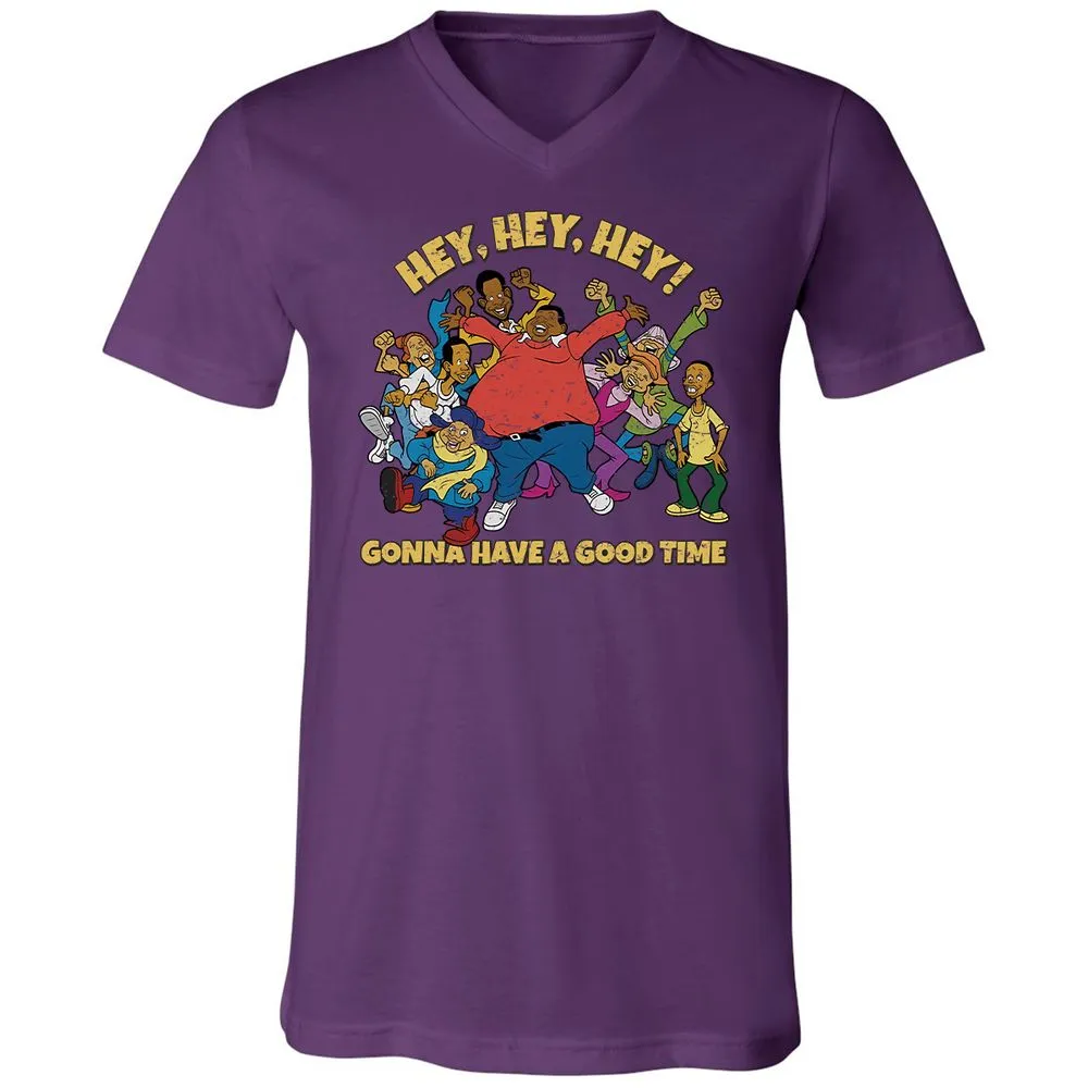 Unisex V-Neck T-Shirt - F5NE3V8L - Team Purple - 9