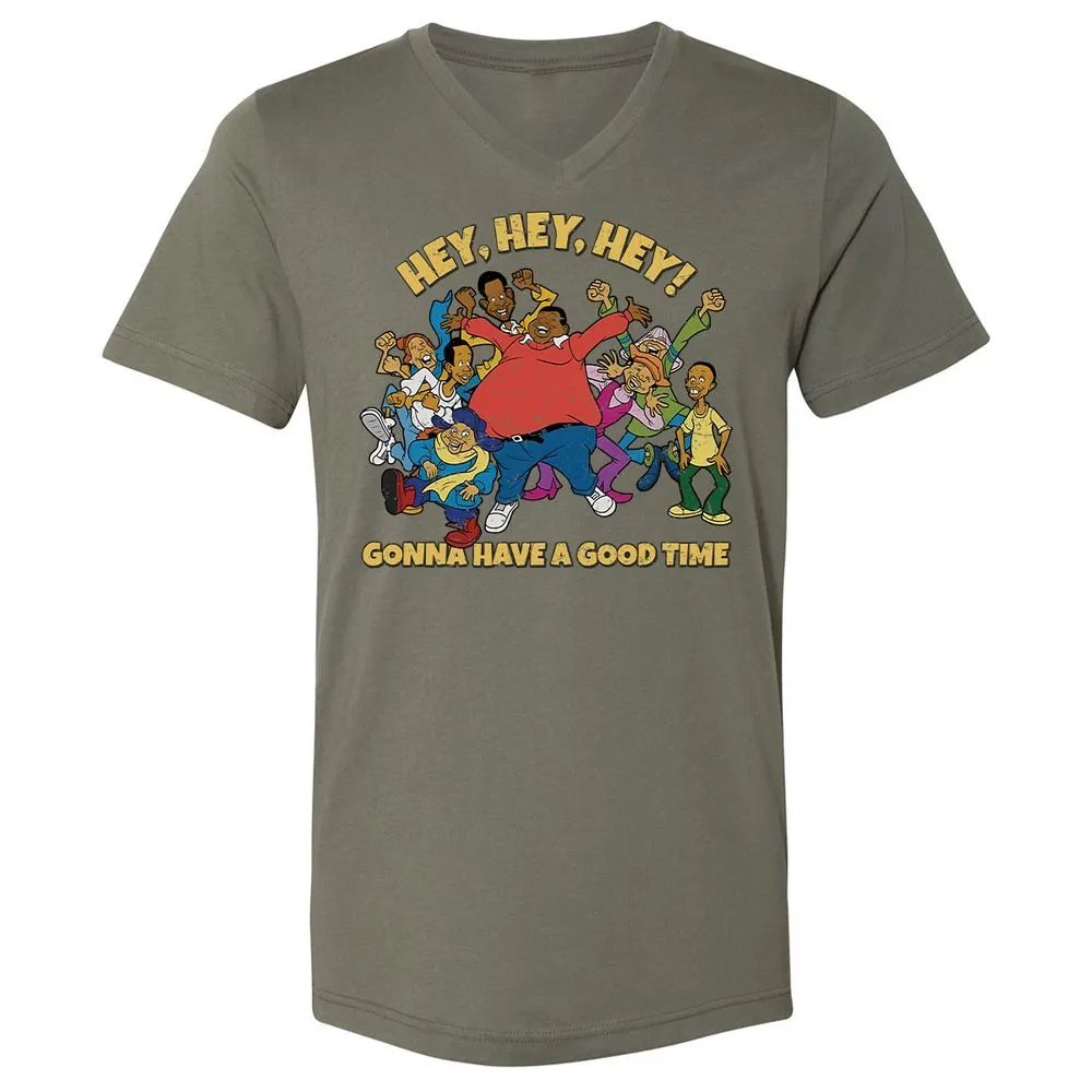 Unisex V-Neck T-Shirt - F5NE3V8L - Military Green - 10