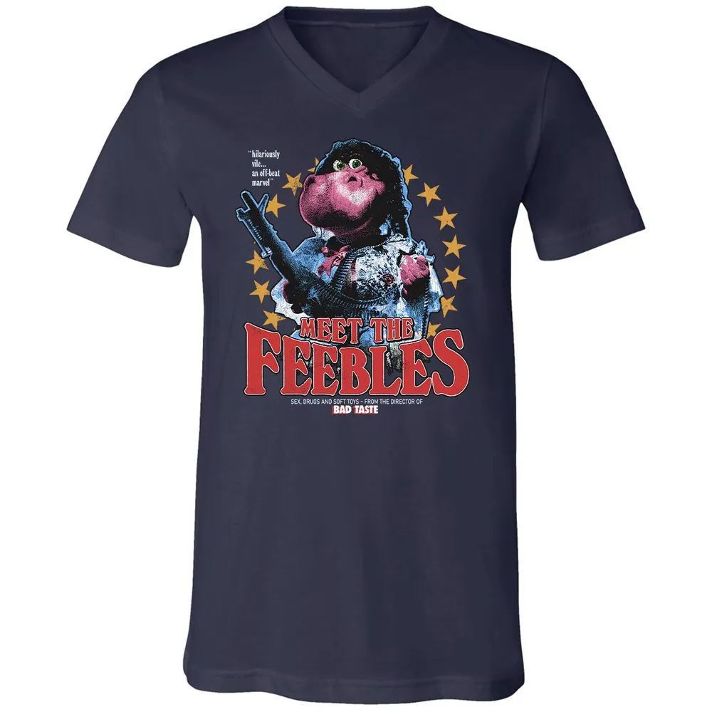 Unisex V-Neck T-Shirt - FVD1AQVM - Navy - 2