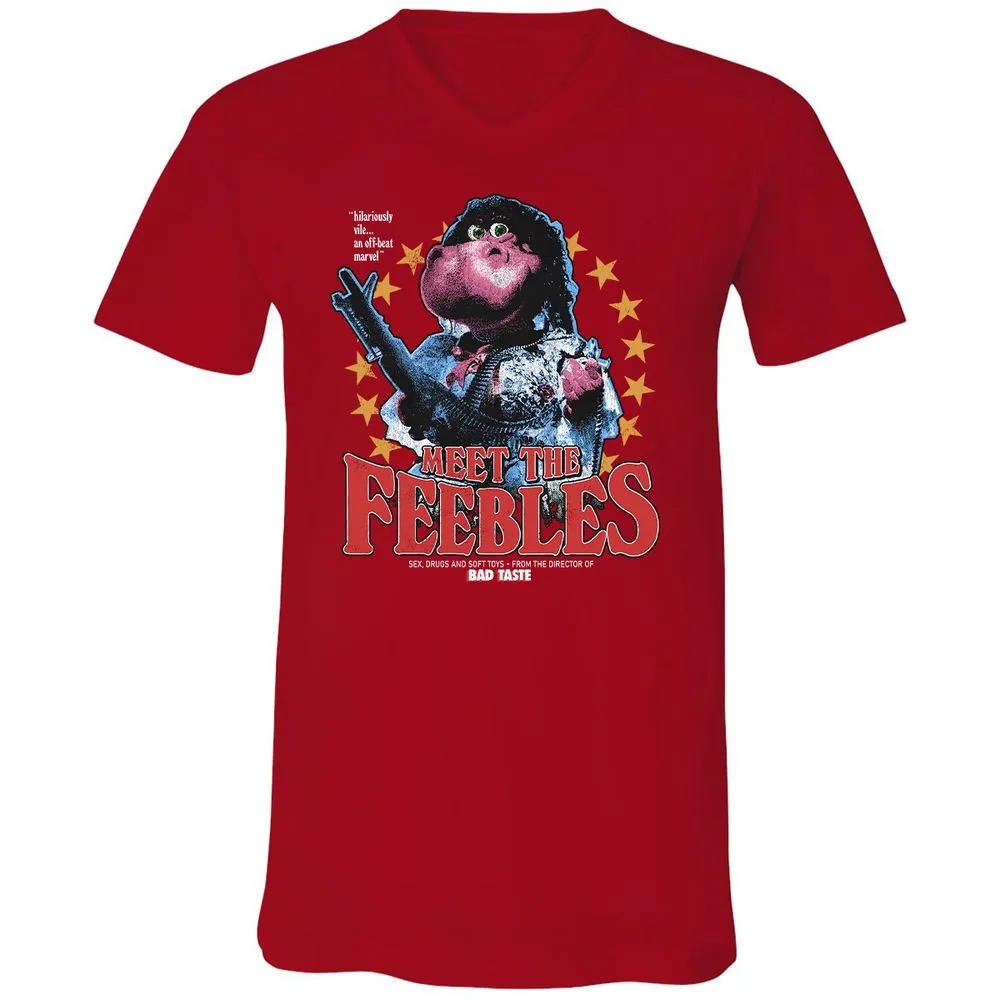 Unisex V-Neck T-Shirt - FVD1AQVM - Red - 3