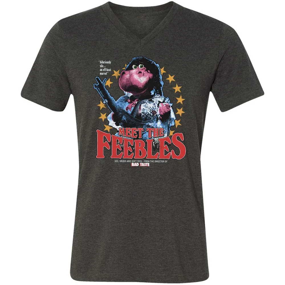 Unisex V-Neck T-Shirt - FVD1AQVM - Dark Grey Heather - 8
