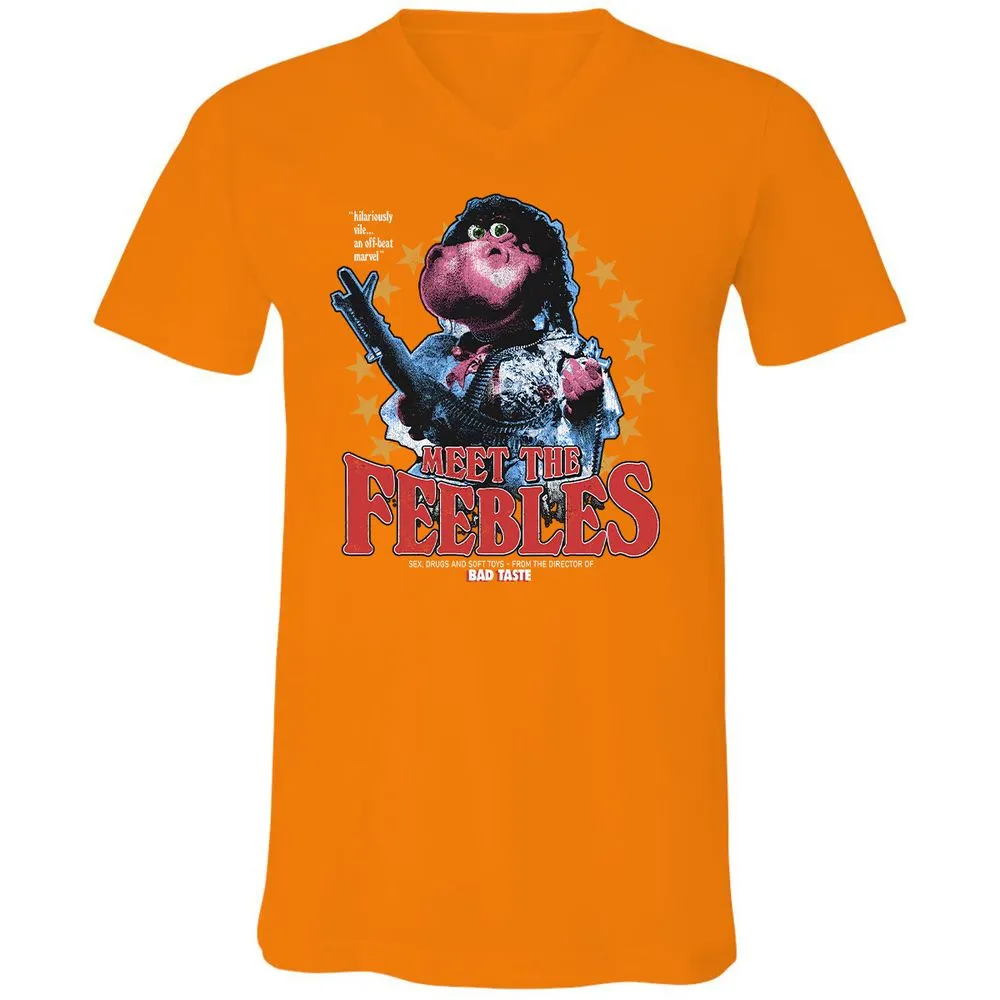 Unisex V-Neck T-Shirt - FVD1AQVM - Orange - 11