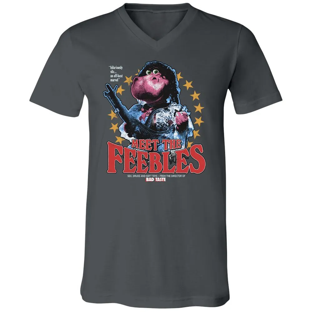 Unisex V-Neck T-Shirt - FVD1AQVM - Asphalt - 12