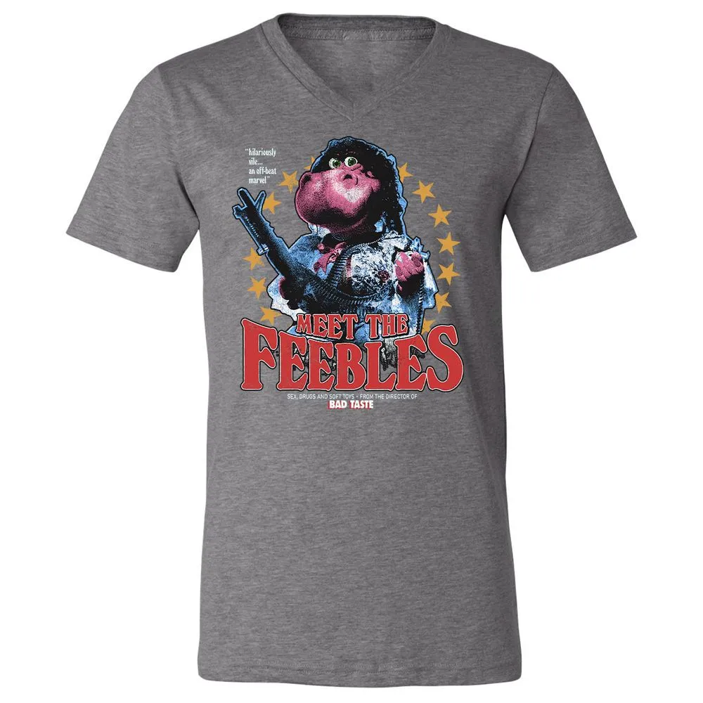 Unisex V-Neck T-Shirt - FVD1AQVM - Deep Heather - 13