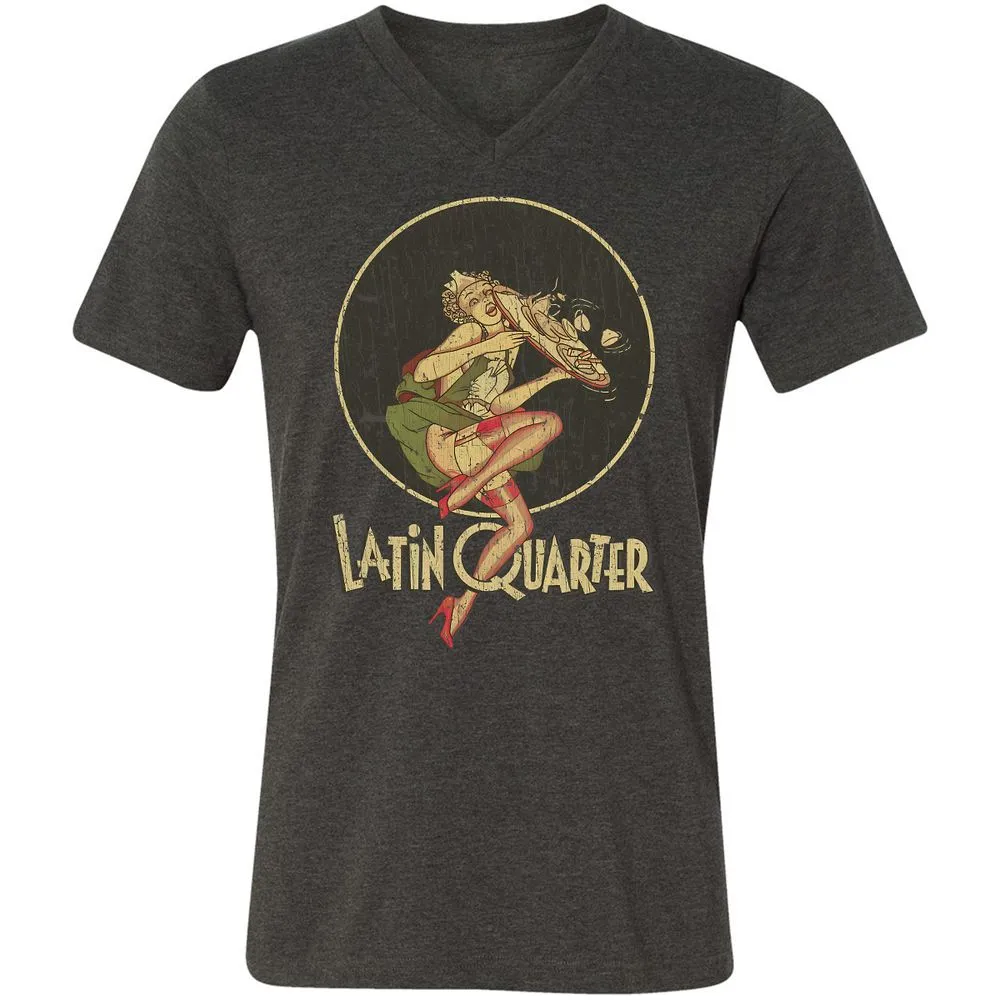 Unisex V-Neck T-Shirt - 5RU775VE - Dark Grey Heather - 8