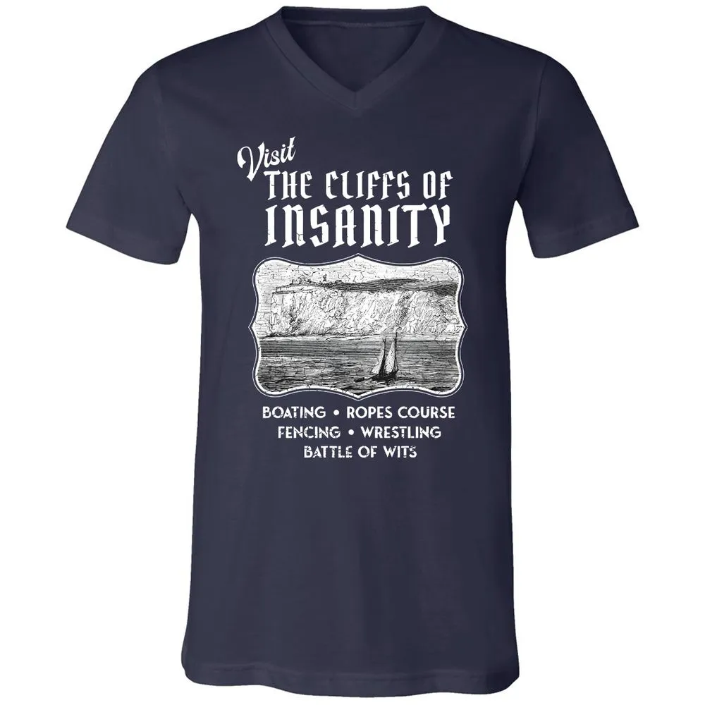 Unisex V-Neck T-Shirt - C8MAHKCY - Navy - 2