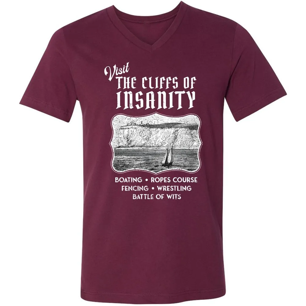 Unisex V-Neck T-Shirt - C8MAHKCY - Maroon - 6