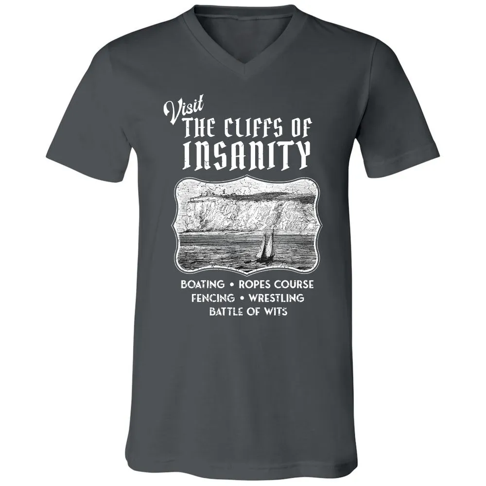 Unisex V-Neck T-Shirt - C8MAHKCY - Asphalt - 12