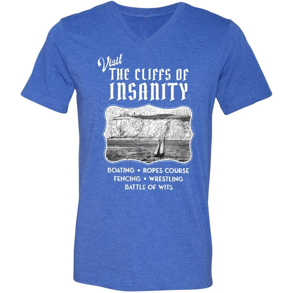 Unisex V-Neck T-Shirt - C8MAHKCY - Heather True Royal - 14