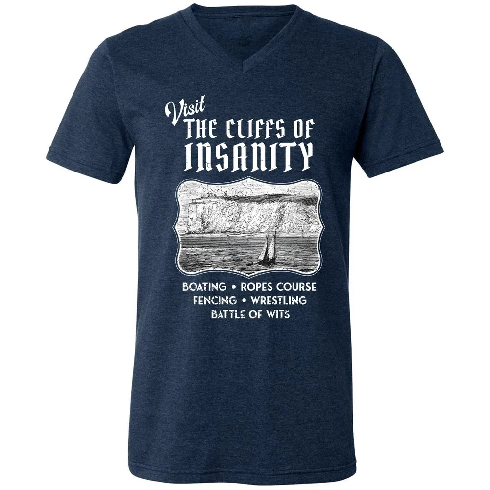 Unisex V-Neck T-Shirt - C8MAHKCY - Heather Navy - 15