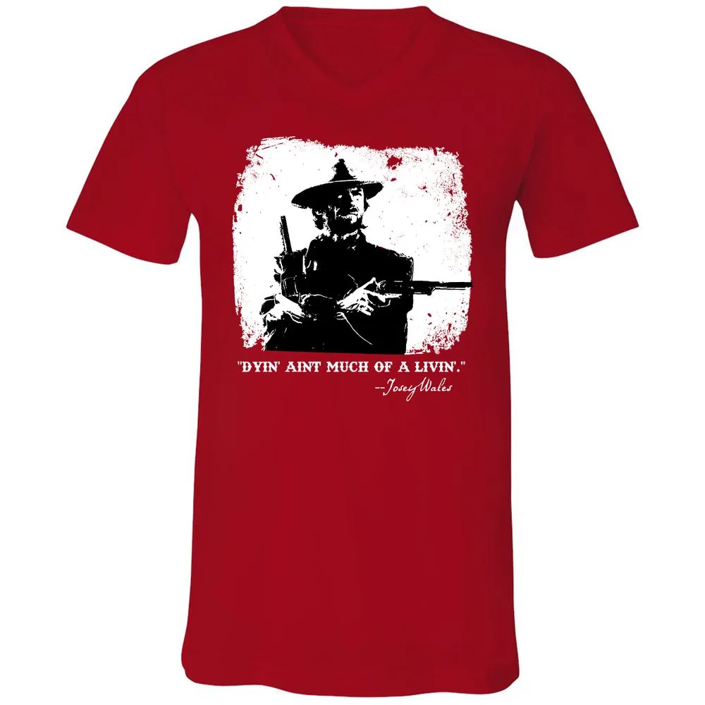 Unisex V-Neck T-Shirt - DACP7D2L - Red - 3