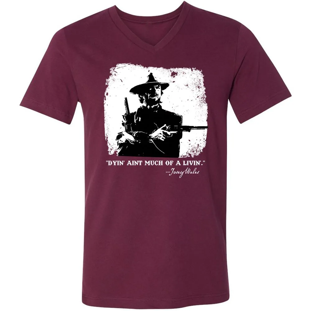 Unisex V-Neck T-Shirt - DACP7D2L - Maroon - 6