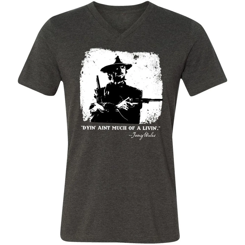 Unisex V-Neck T-Shirt - DACP7D2L - Dark Grey Heather - 8