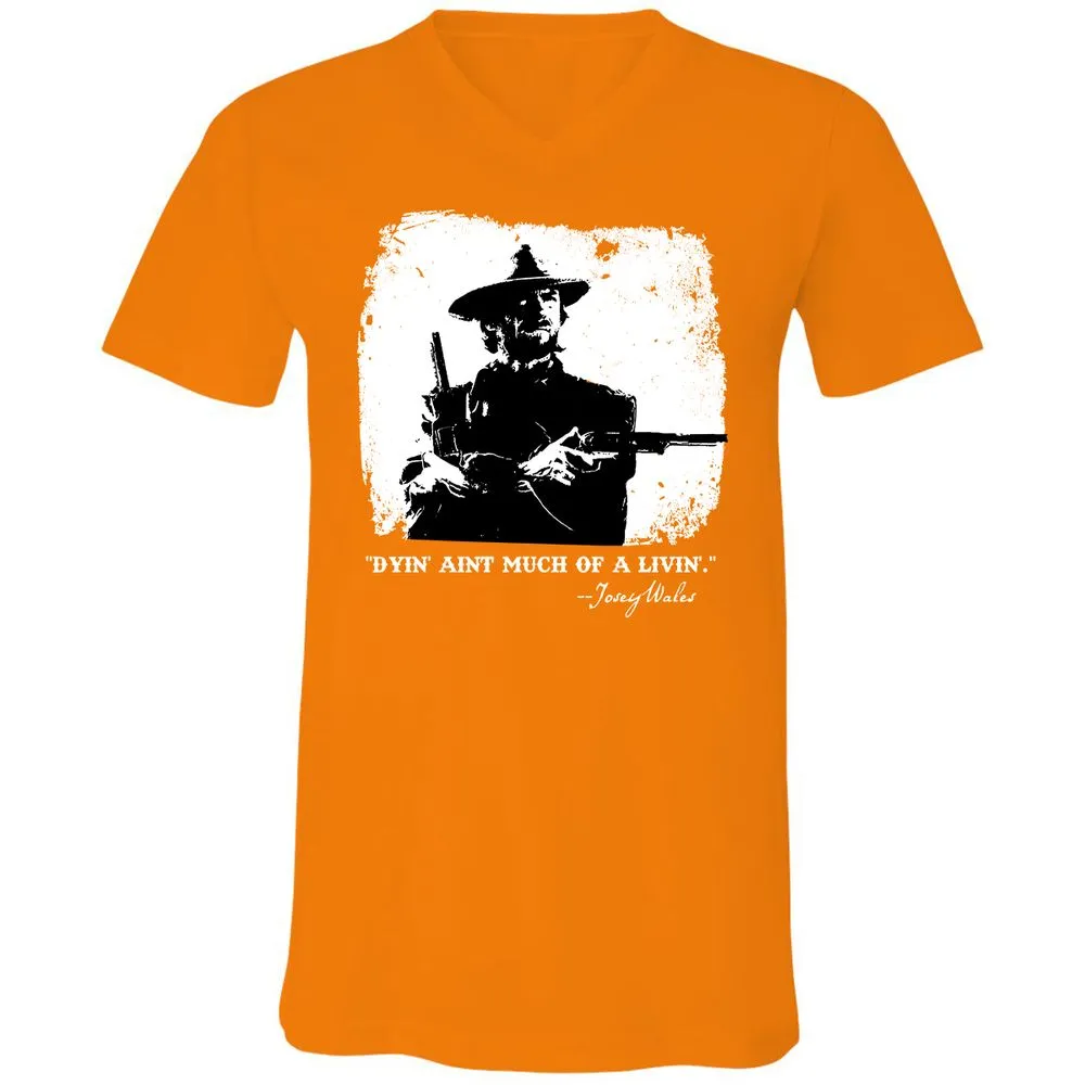 Unisex V-Neck T-Shirt - DACP7D2L - Orange - 11