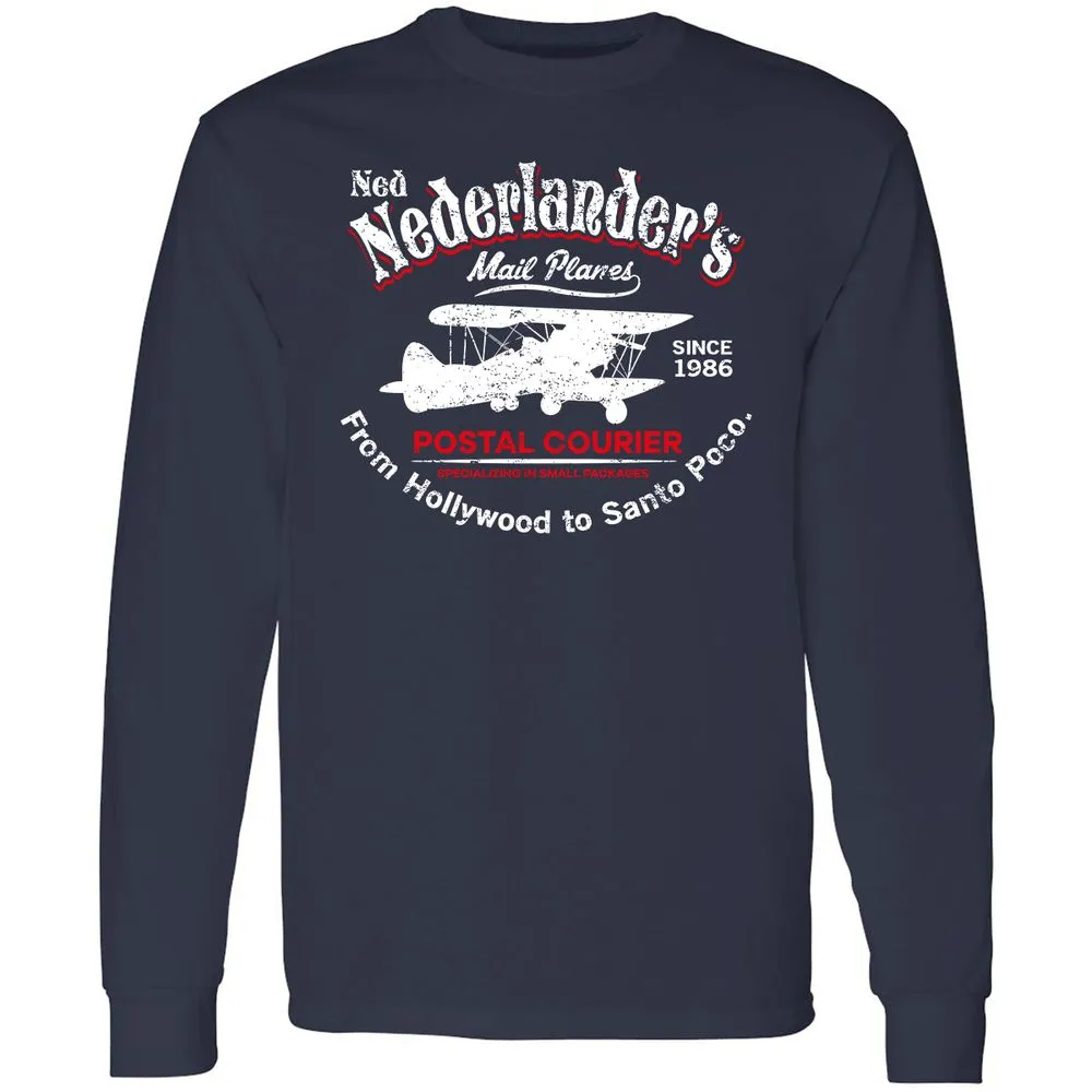 Long Sleeve T-Shirt - W9KPQUZS - Navy - 2