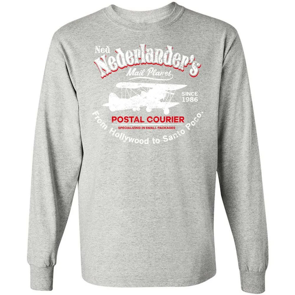 Long Sleeve T-Shirt - W9KPQUZS - Ash - 7
