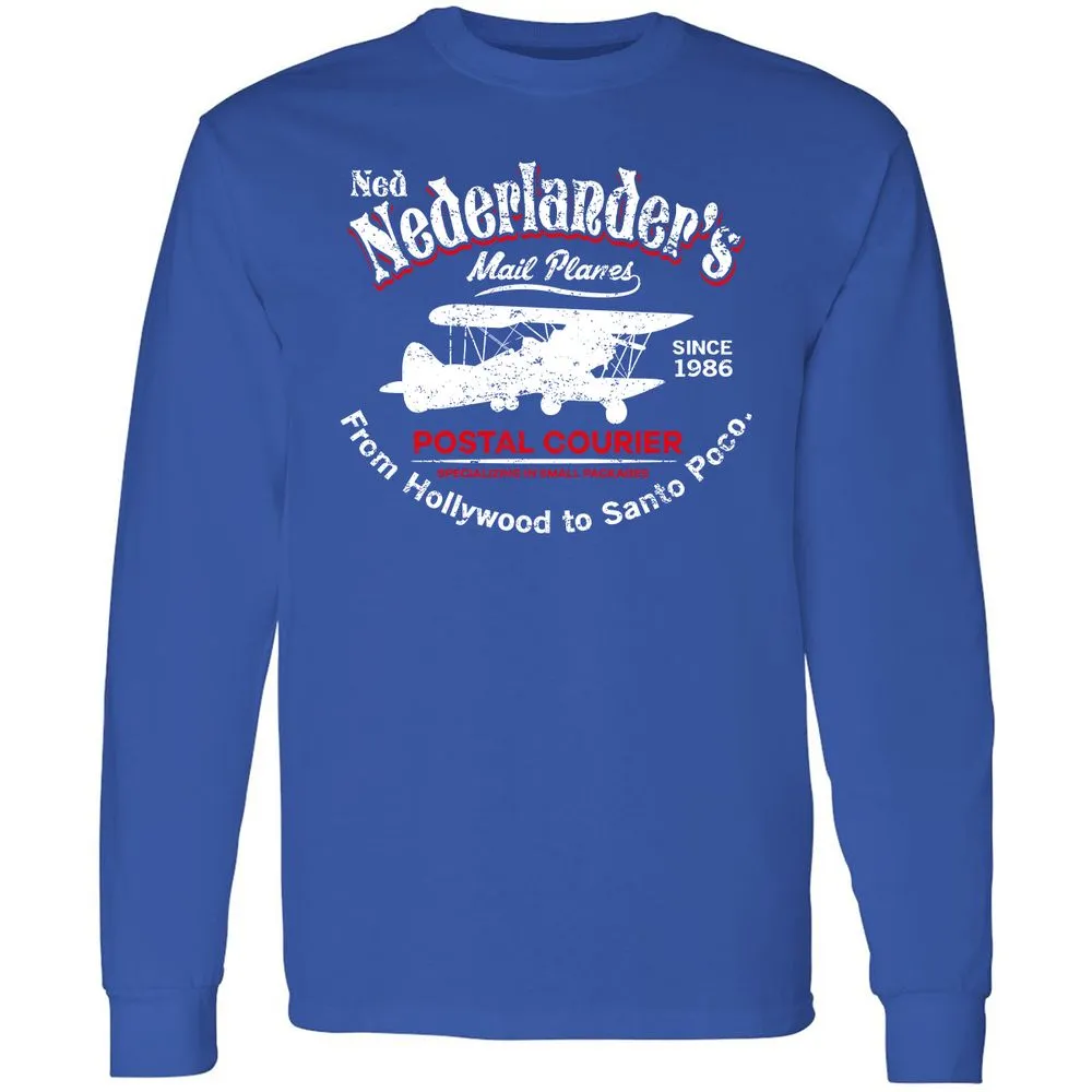 Long Sleeve T-Shirt - W9KPQUZS - Royal - 8