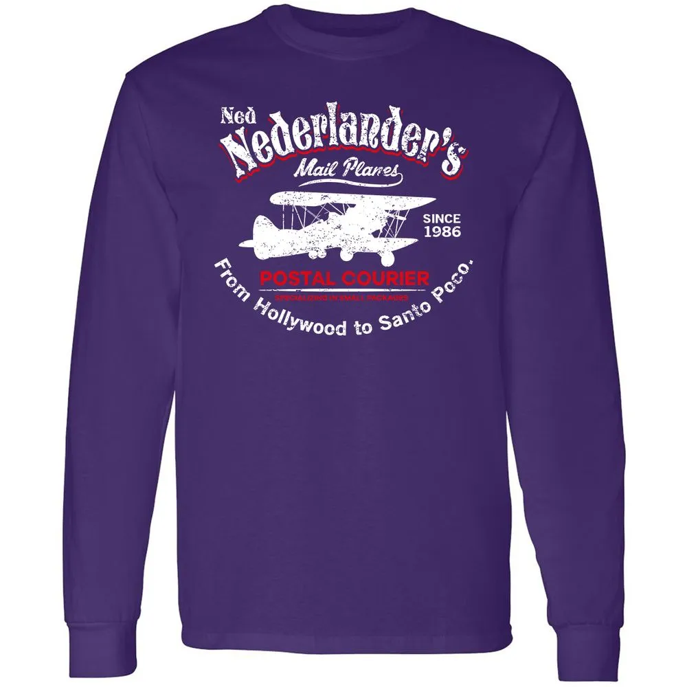 Long Sleeve T-Shirt - W9KPQUZS - Purple - 13