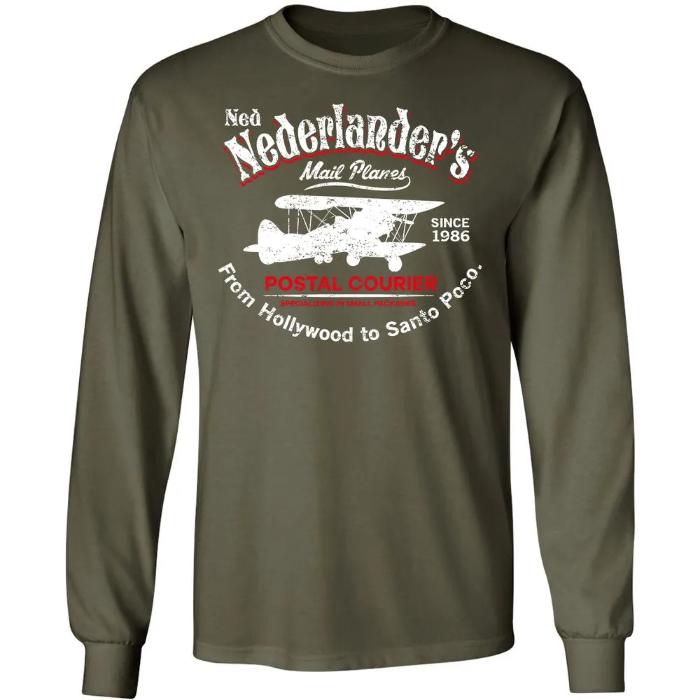 Long Sleeve T-Shirt - W9KPQUZS - Military Green - 16