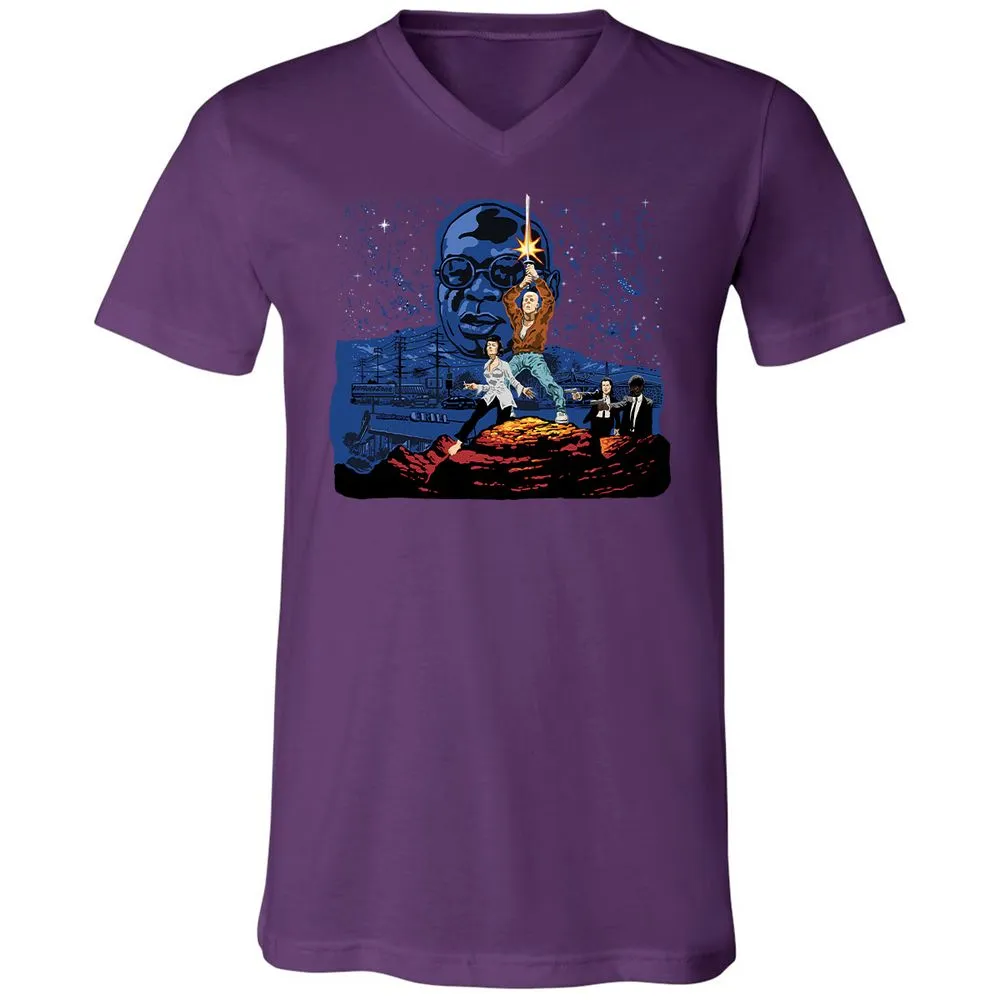 Unisex V-Neck T-Shirt - A5RHDVZQ - Team Purple - 9