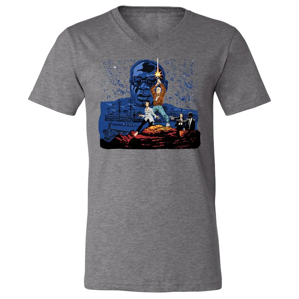 Unisex V-Neck T-Shirt - A5RHDVZQ - Deep Heather - 13