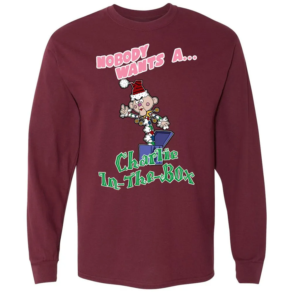 Long Sleeve T-Shirt - ZLJCRLLK - Maroon - 11