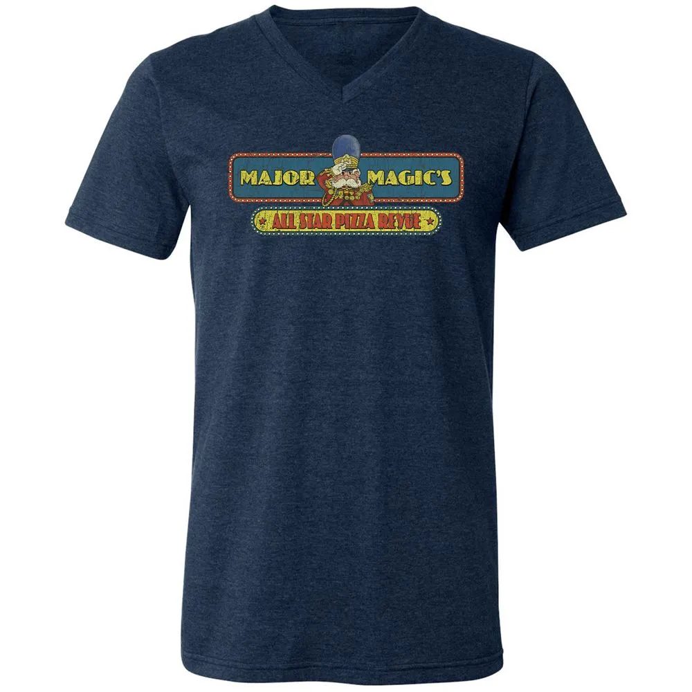 Unisex V-Neck T-Shirt - GCH9EYST - Heather Navy - 15