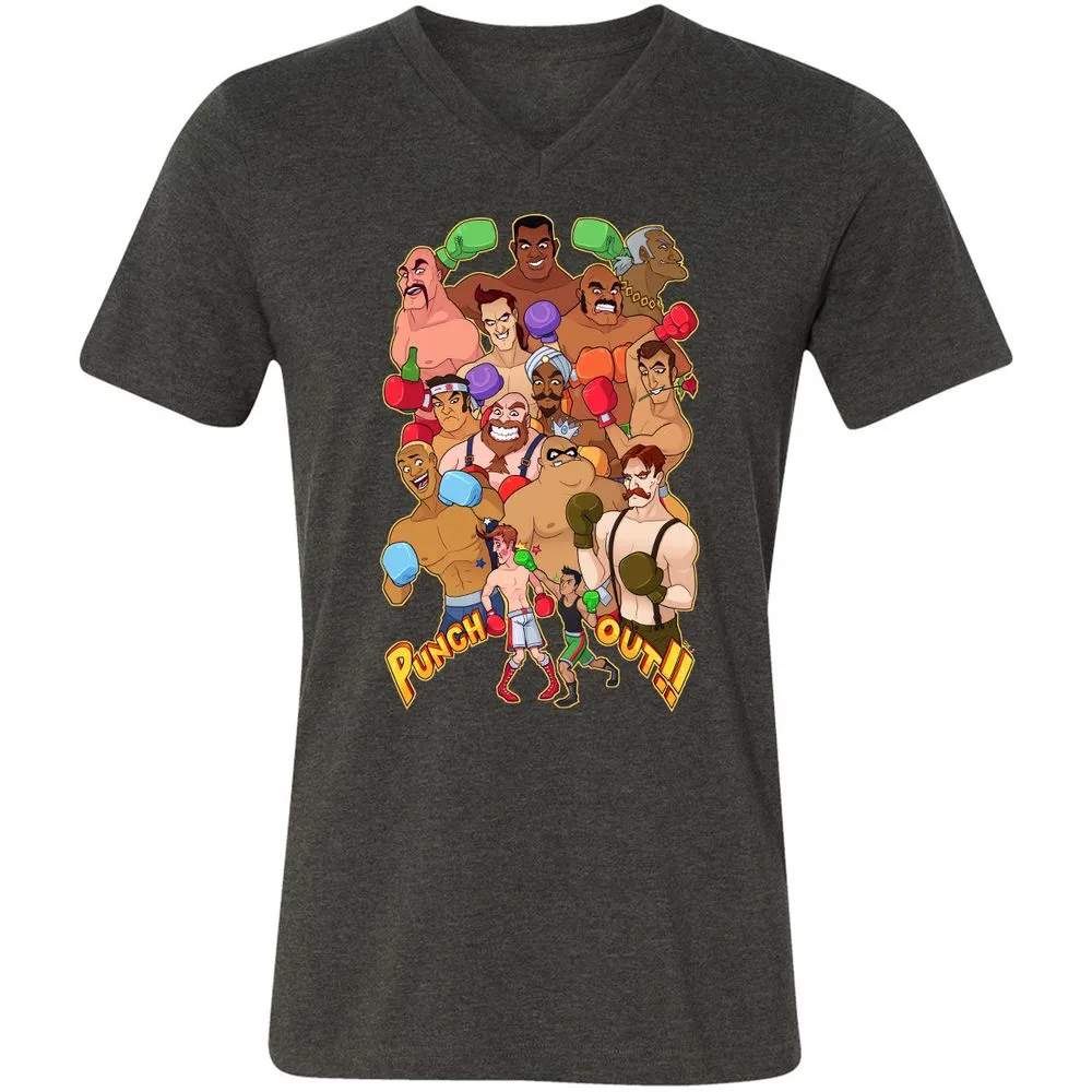 Unisex V-Neck T-Shirt - 4ZNPMJY5 - Dark Grey Heather - 8