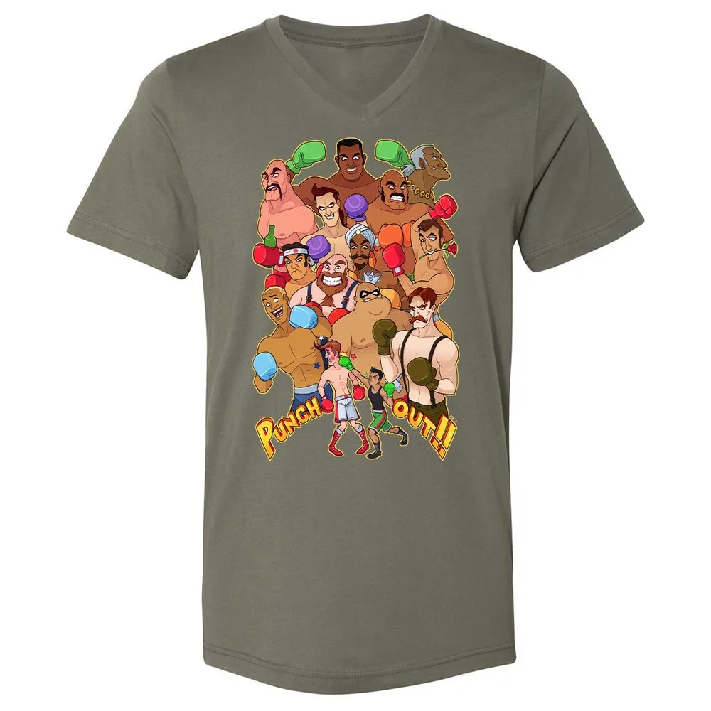 Unisex V-Neck T-Shirt - 4ZNPMJY5 - Military Green - 10