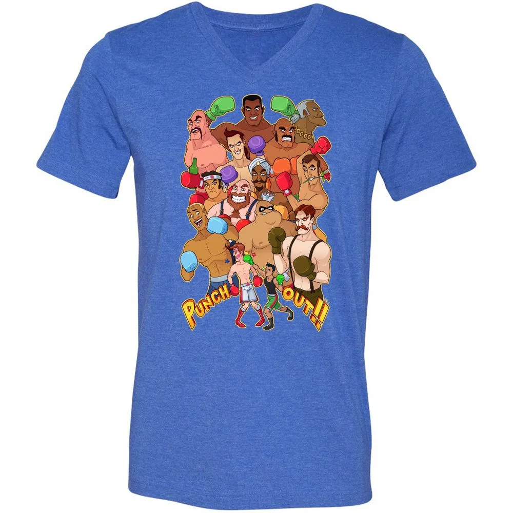 Unisex V-Neck T-Shirt - 4ZNPMJY5 - Heather True Royal - 14