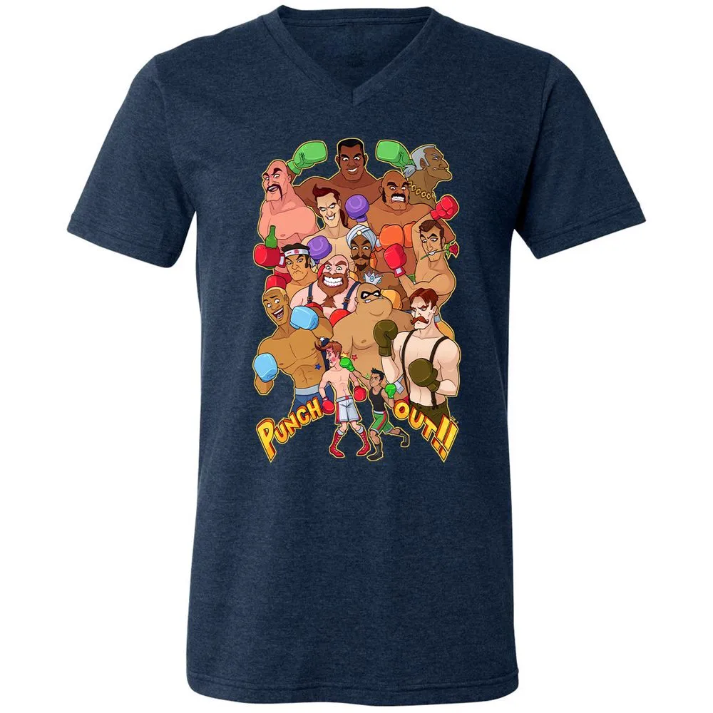 Unisex V-Neck T-Shirt - 4ZNPMJY5 - Heather Navy - 15
