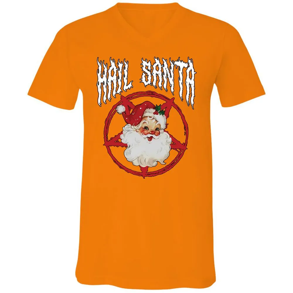 Unisex V-Neck T-Shirt - 1VNTQMZR - Orange - 11
