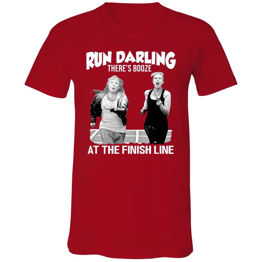 Run Darling Unisex V-Neck T-Shirt - Red - 3