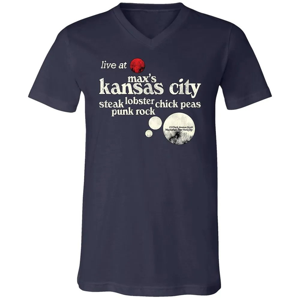 Unisex V-Neck T-Shirt - FKACXWG3 - Navy - 2
