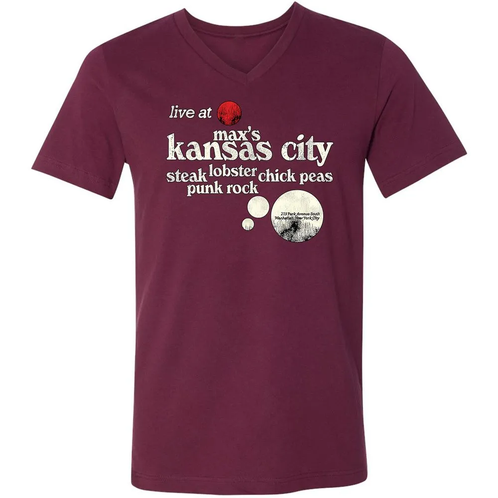 Unisex V-Neck T-Shirt - FKACXWG3 - Maroon - 6