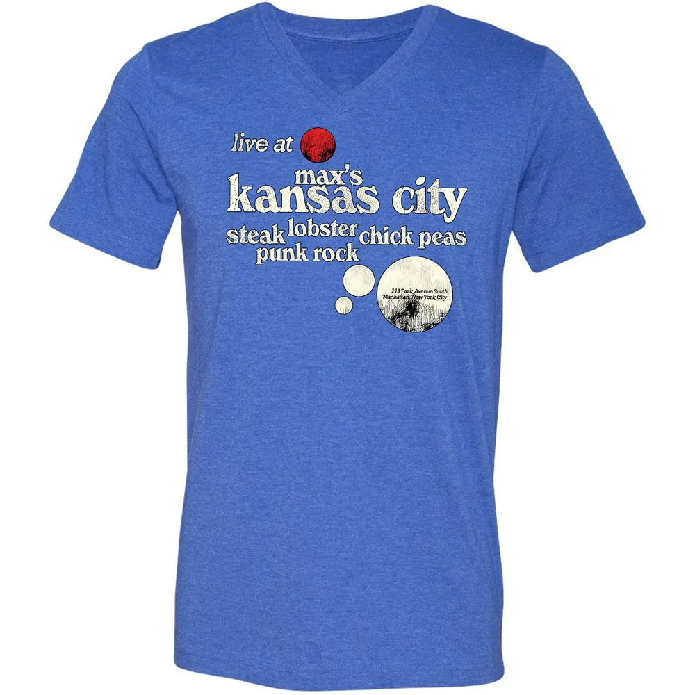 Unisex V-Neck T-Shirt - FKACXWG3 - Heather True Royal - 14