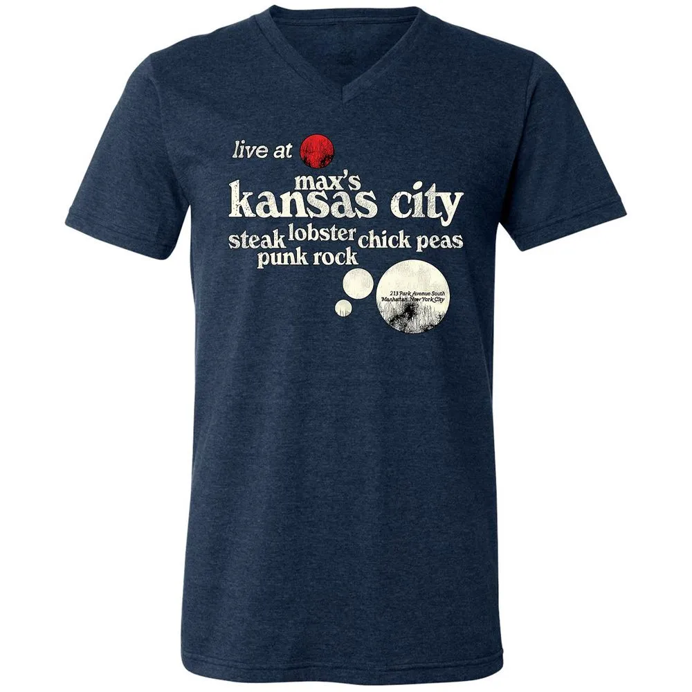 Unisex V-Neck T-Shirt - FKACXWG3 - Heather Navy - 15
