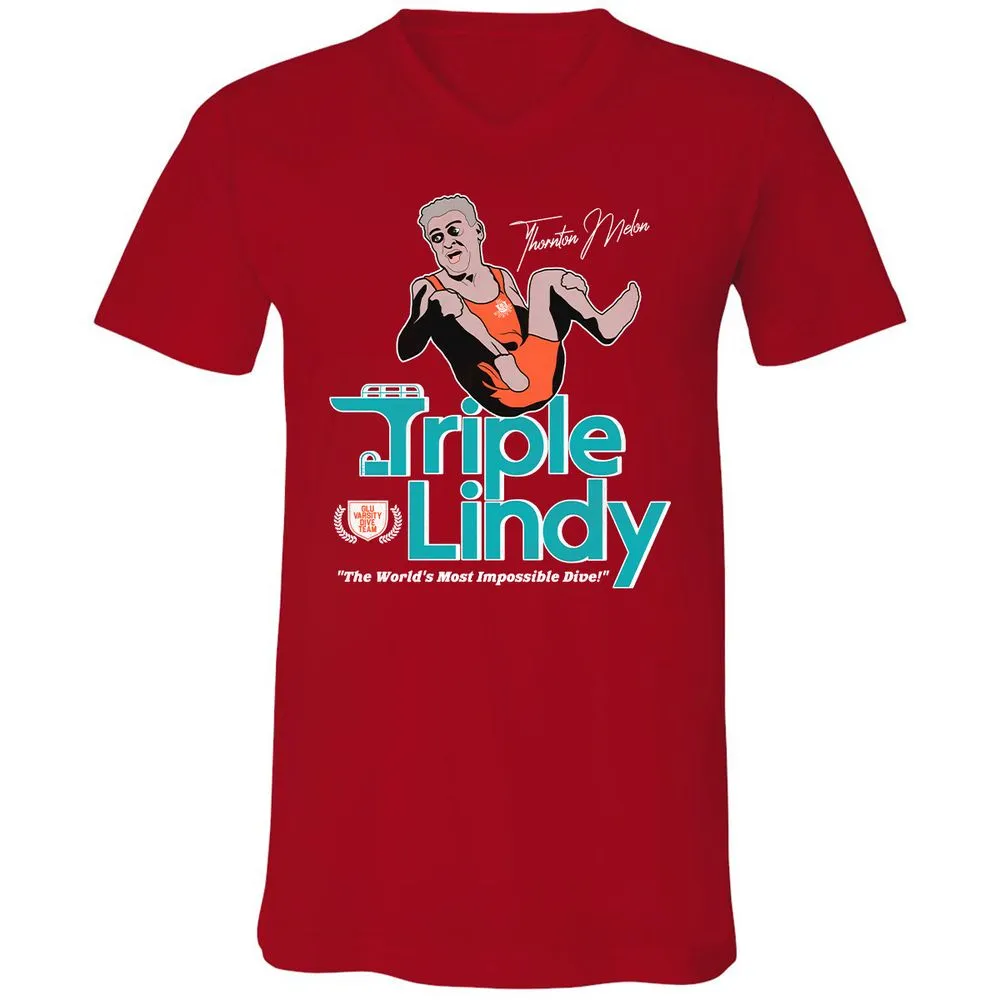 Unisex V-Neck T-Shirt - HA17HG73 - Red - 3