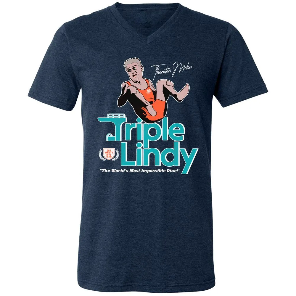 Unisex V-Neck T-Shirt - HA17HG73 - Heather Navy - 15