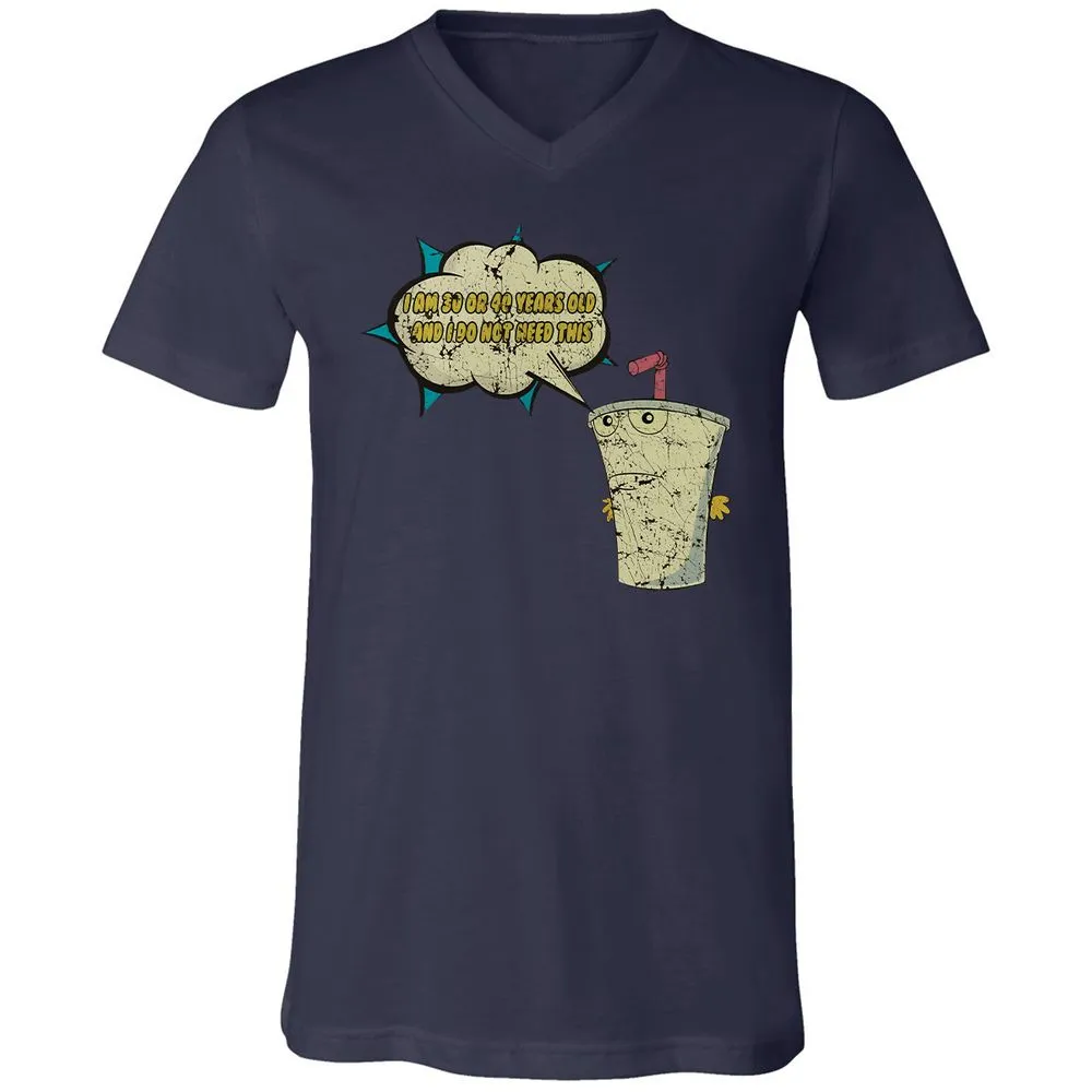 Unisex V-Neck T-Shirt - 669GP9DU - Navy - 2