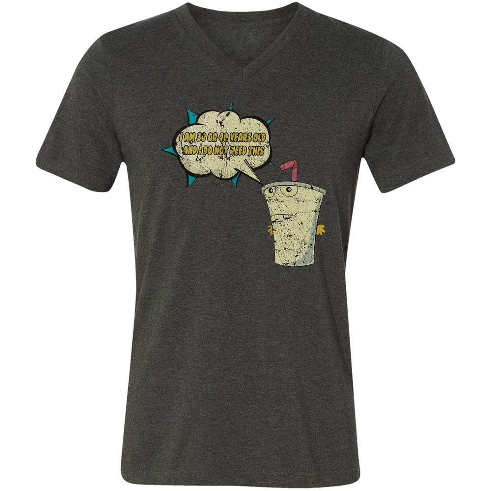 Unisex V-Neck T-Shirt - 669GP9DU - Dark Grey Heather - 8