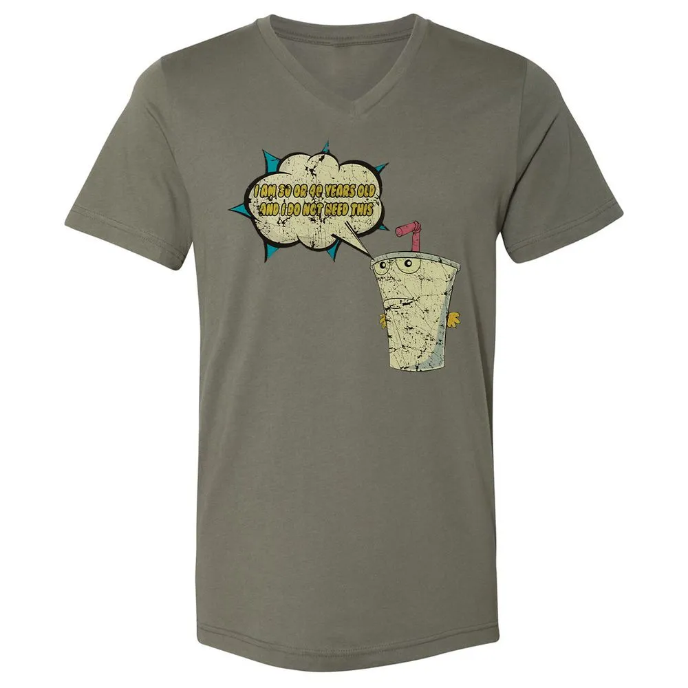Unisex V-Neck T-Shirt - 669GP9DU - Military Green - 10