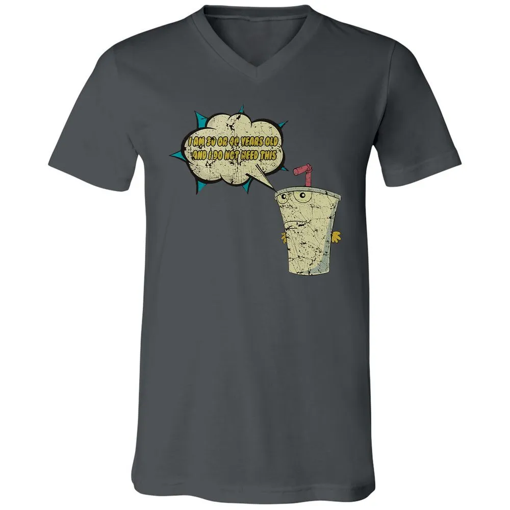 Unisex V-Neck T-Shirt - 669GP9DU - Asphalt - 12
