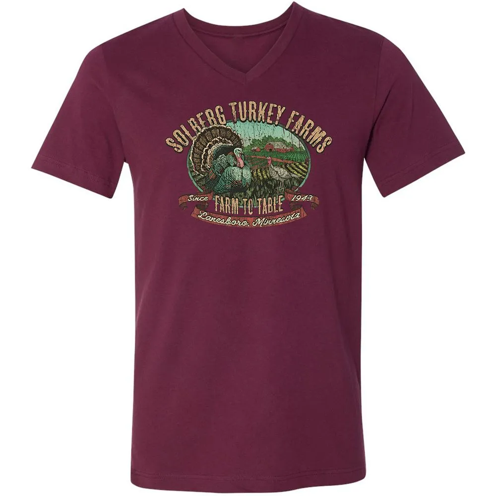 Vintage Turkey Farm Thanksgiving - Maroon - 6