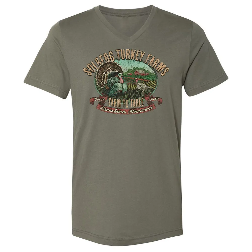 Vintage Turkey Farm Thanksgiving - Military Green - 10