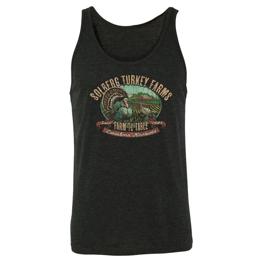 Vintage Turkey Farm Thanksgiving - Charcoal Black Triblend - 5