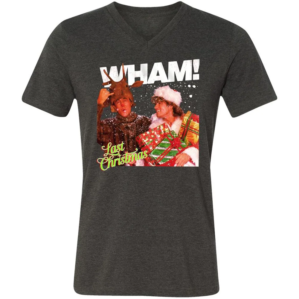 Unisex V-Neck T-Shirt - HF4KKP13 - Dark Grey Heather - 8